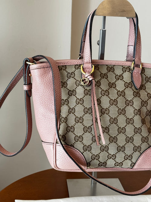 Gucci Bree Small Tote GG e pelle rosa