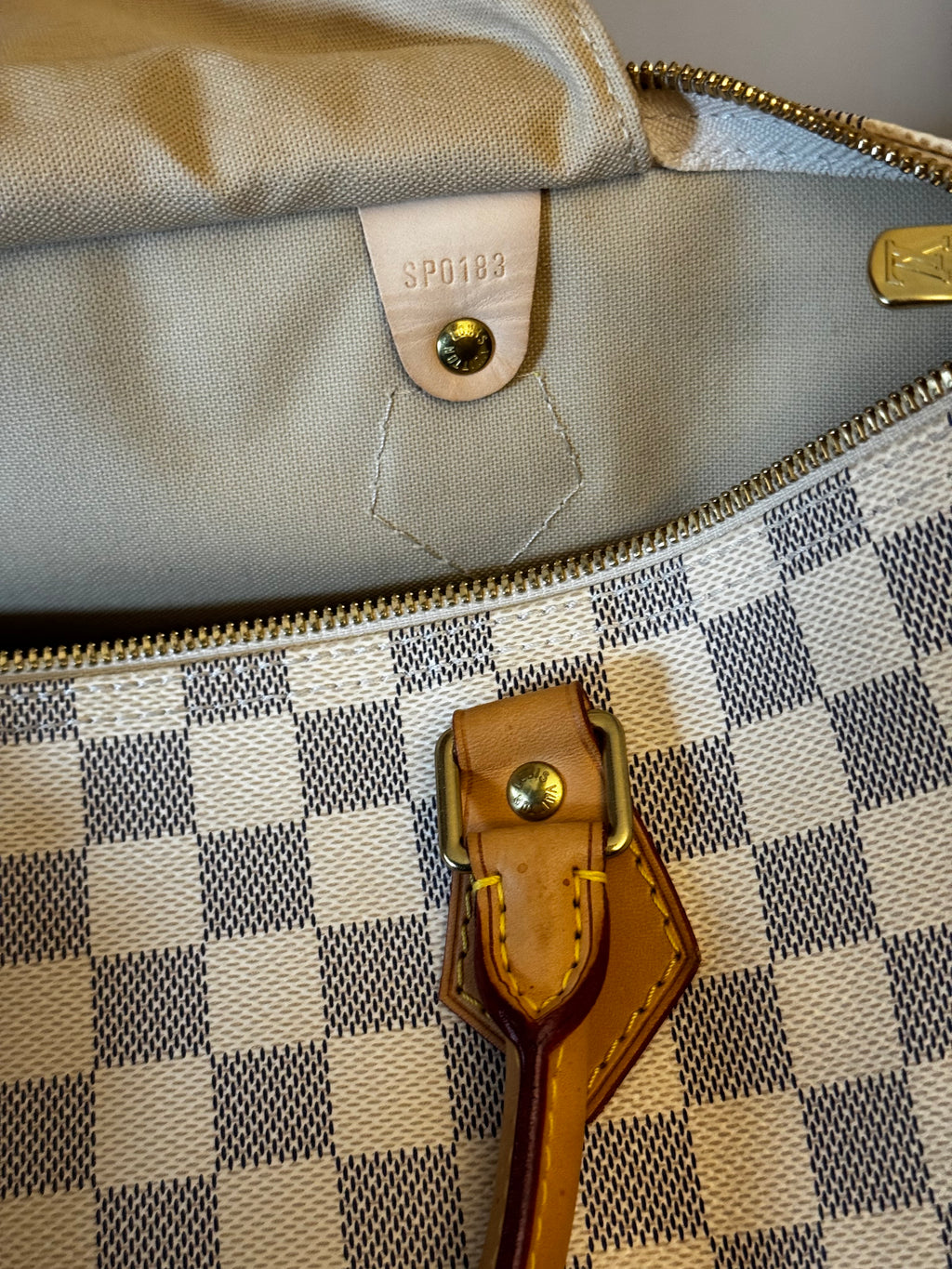 Louis Vuitton Speedy  Bandouliere 35 Damier Azur