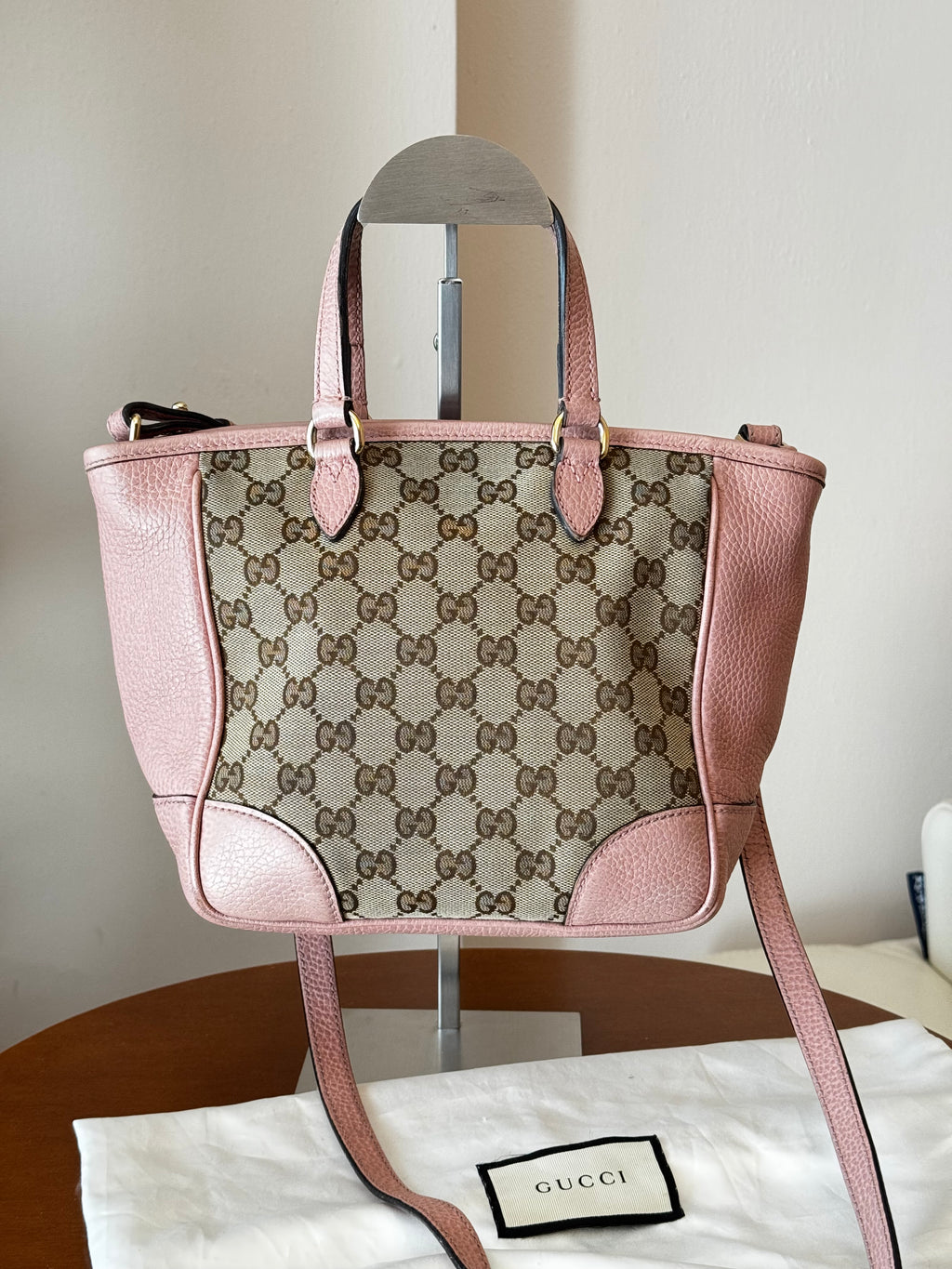 Gucci Bree Small Tote GG e pelle rosa
