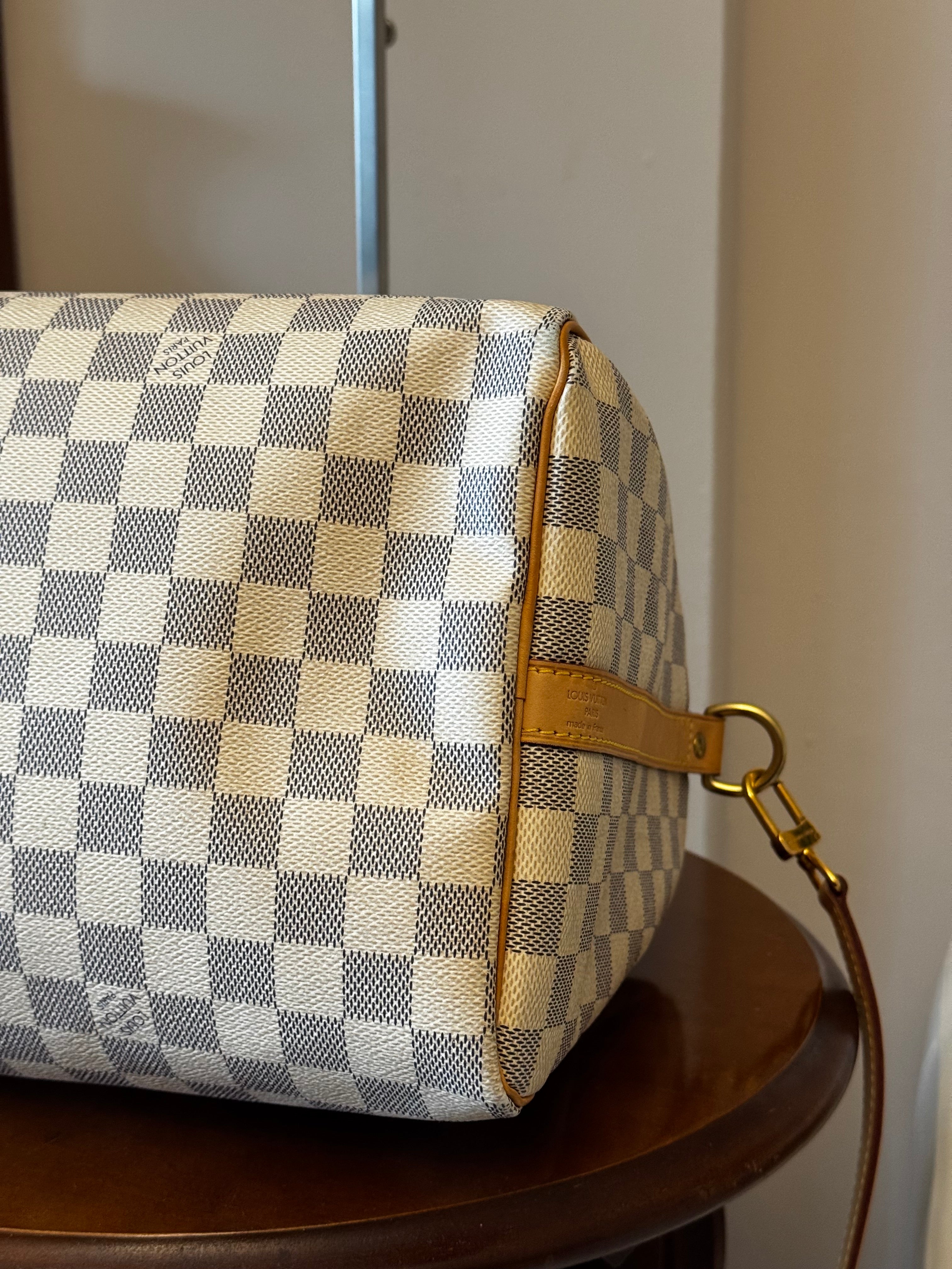 Louis Vuitton Speedy  Bandouliere 35 Damier Azur