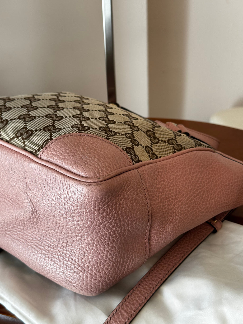 Gucci Bree Small Tote GG e pelle rosa