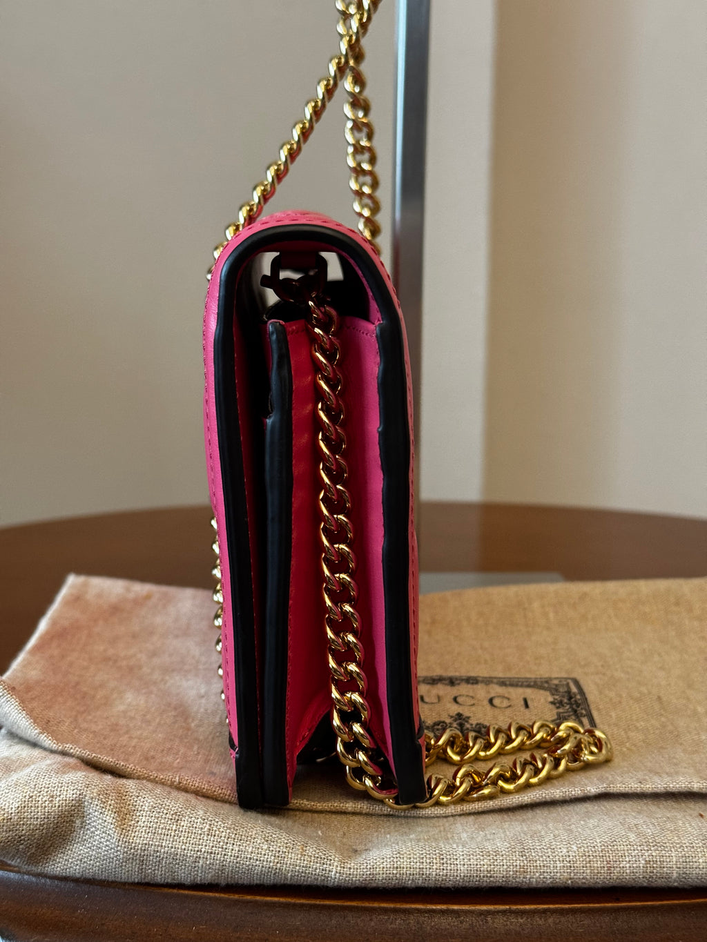 Gucci GG Matelassé Chain Wallet