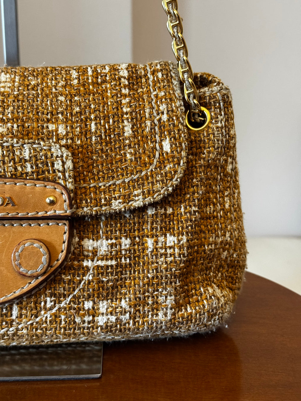 Prada Tela Tweed Flap Bag