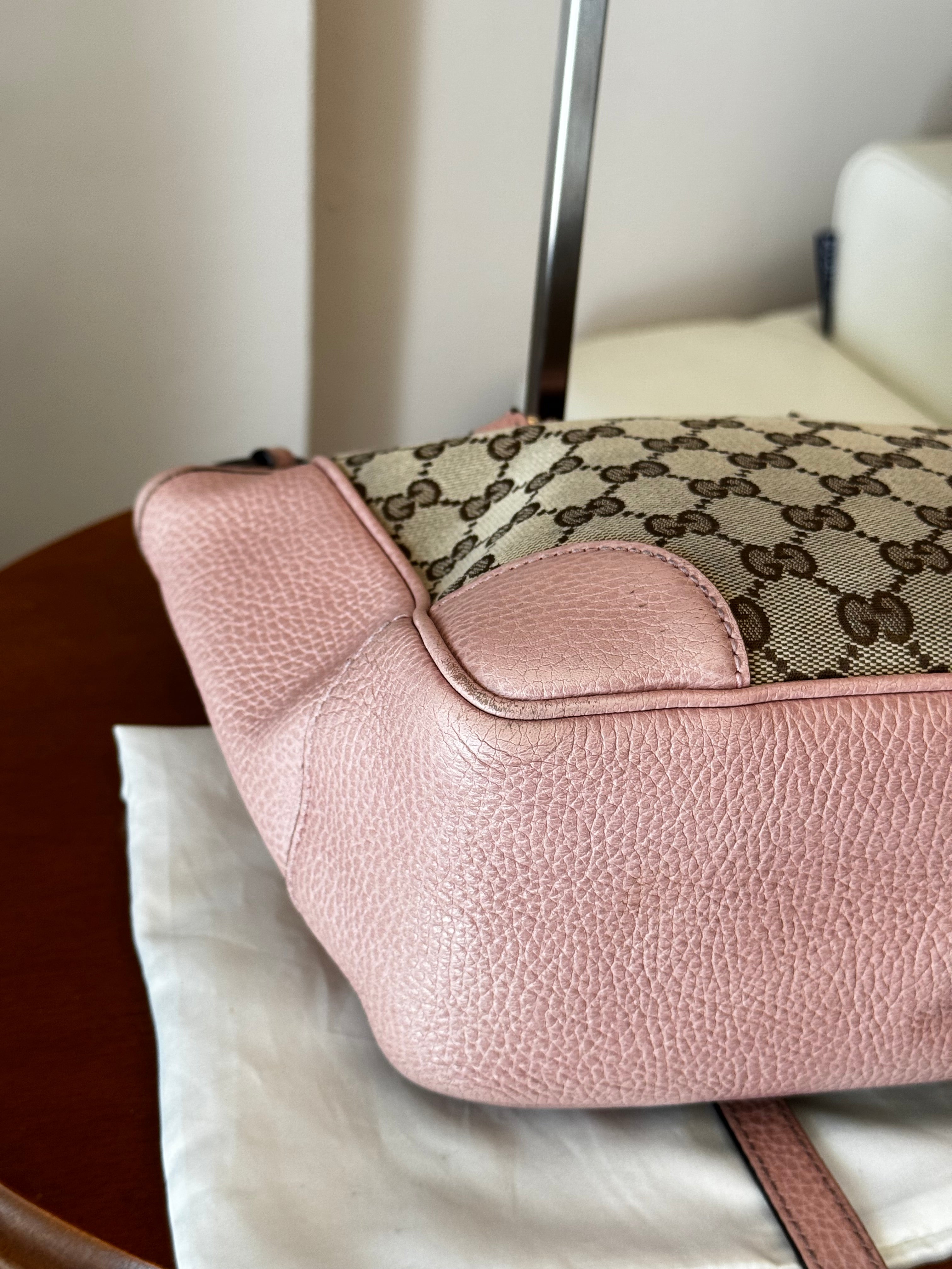 Gucci Bree Small Tote GG e pelle rosa