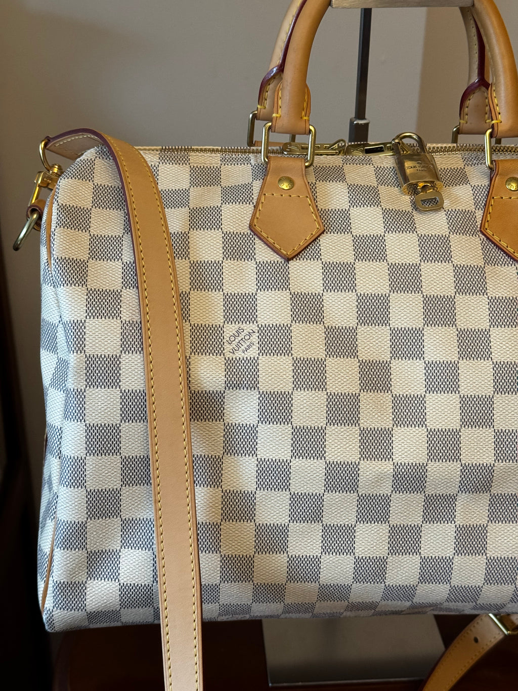 Louis Vuitton Speedy  Bandouliere 35 Damier Azur