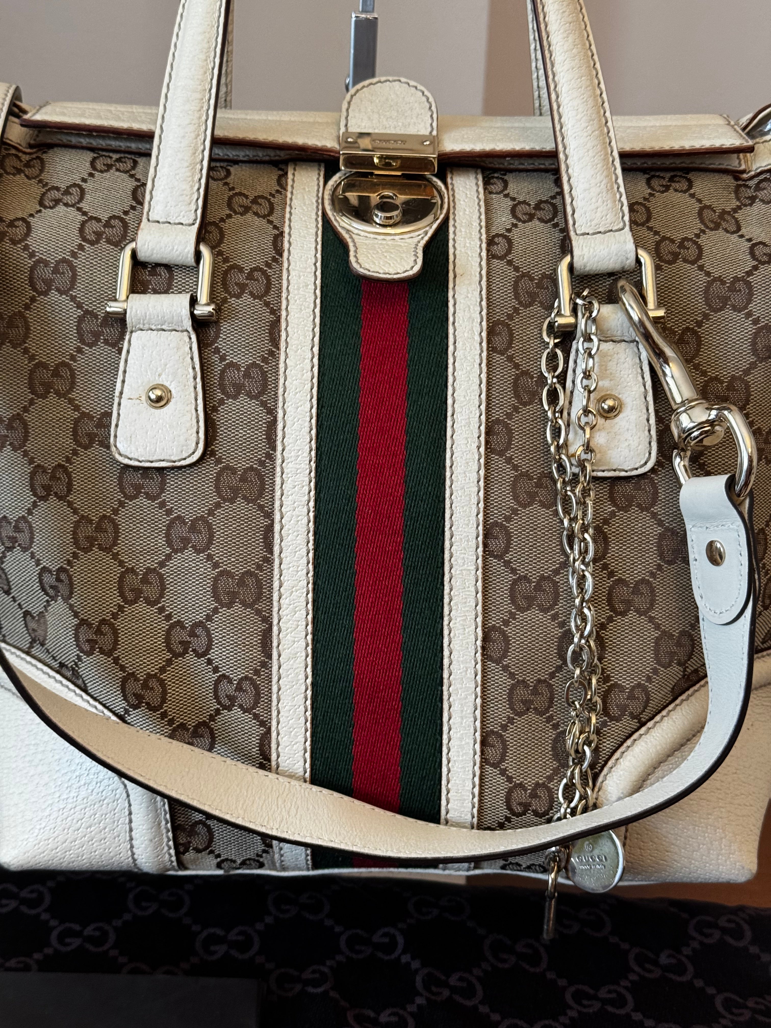 Gucci GG Canvas Web Treasure Boston