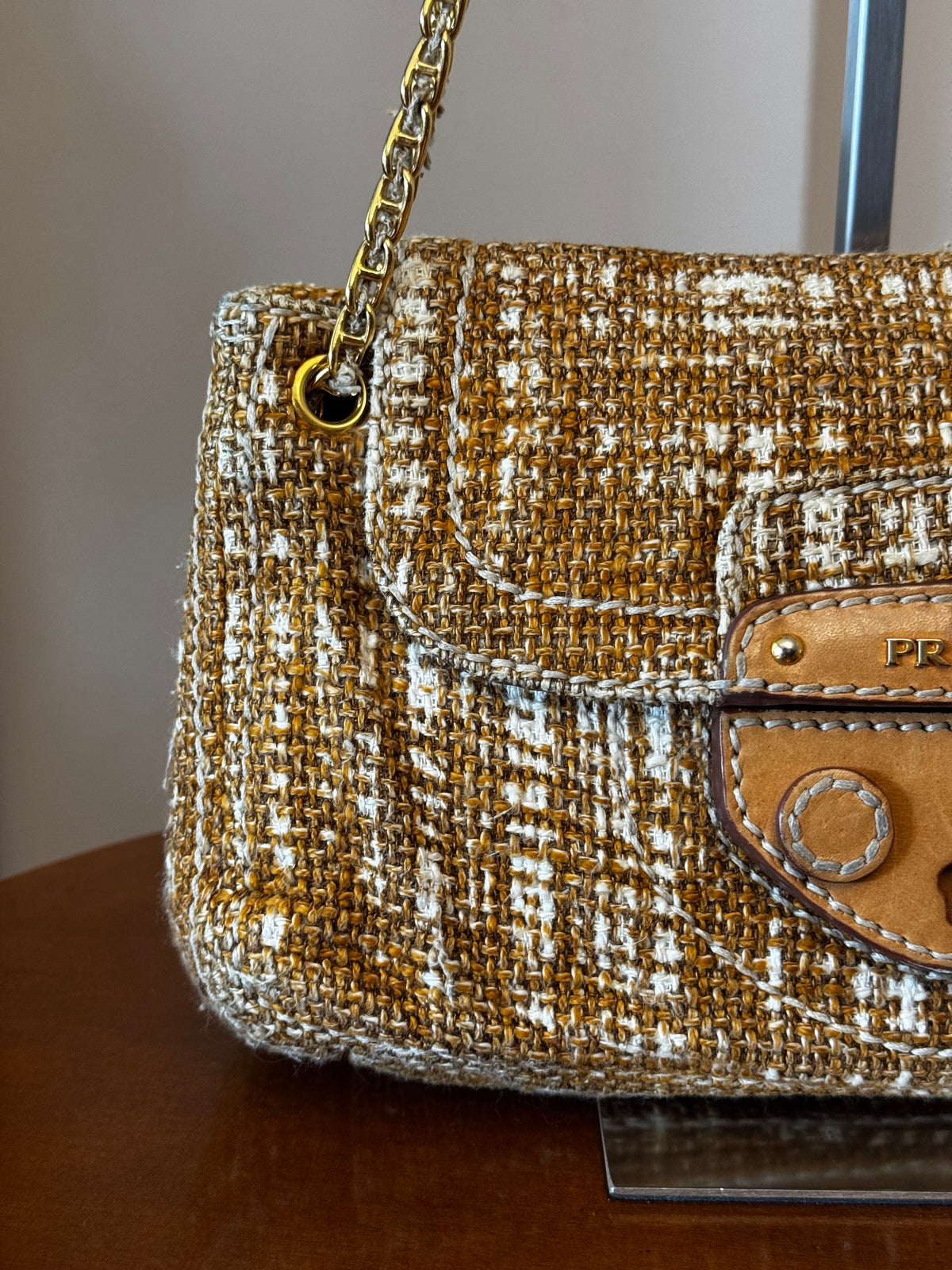 Prada Tela Tweed Flap Bag