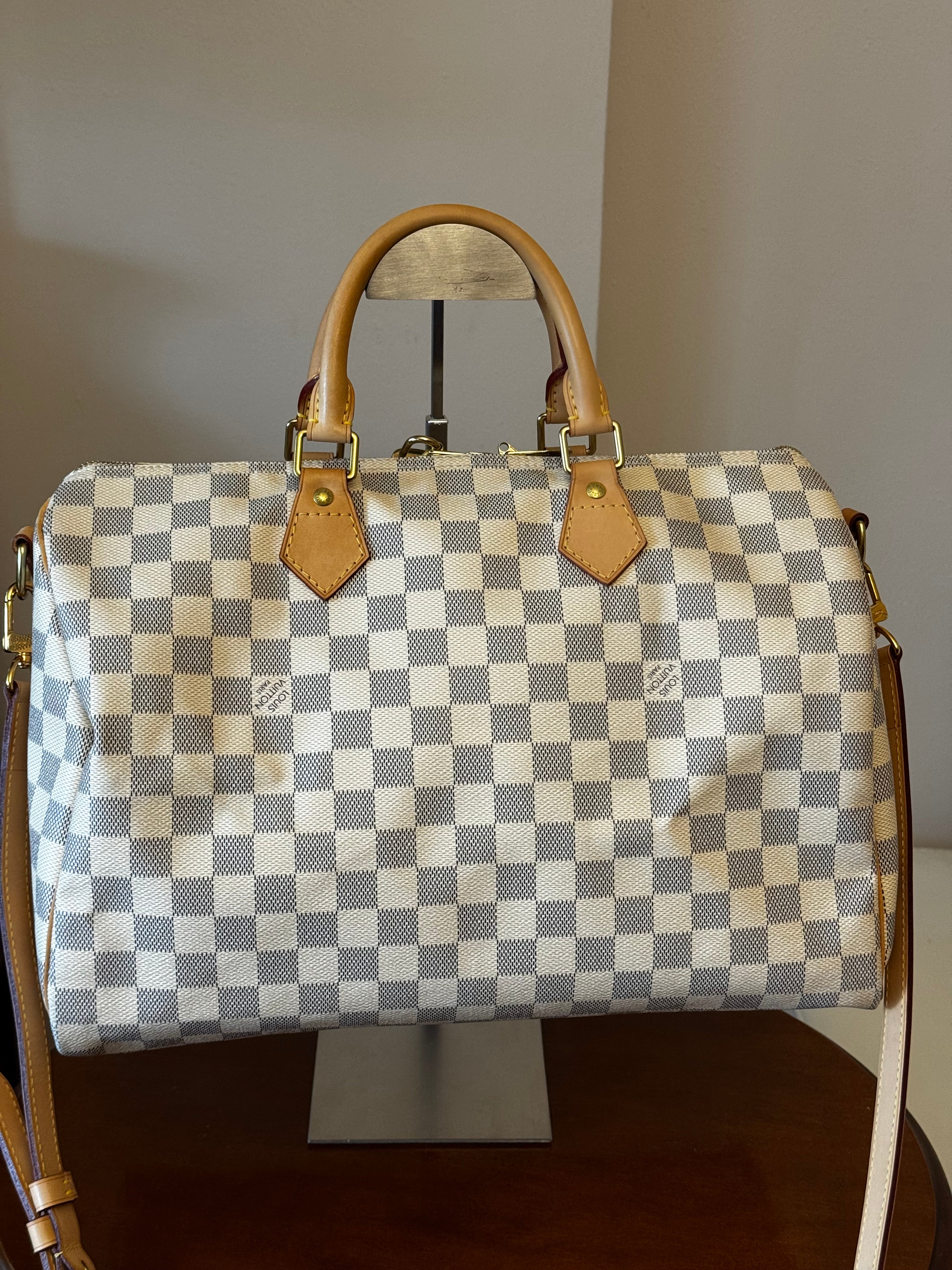 Louis Vuitton Speedy  Bandouliere 35 Damier Azur