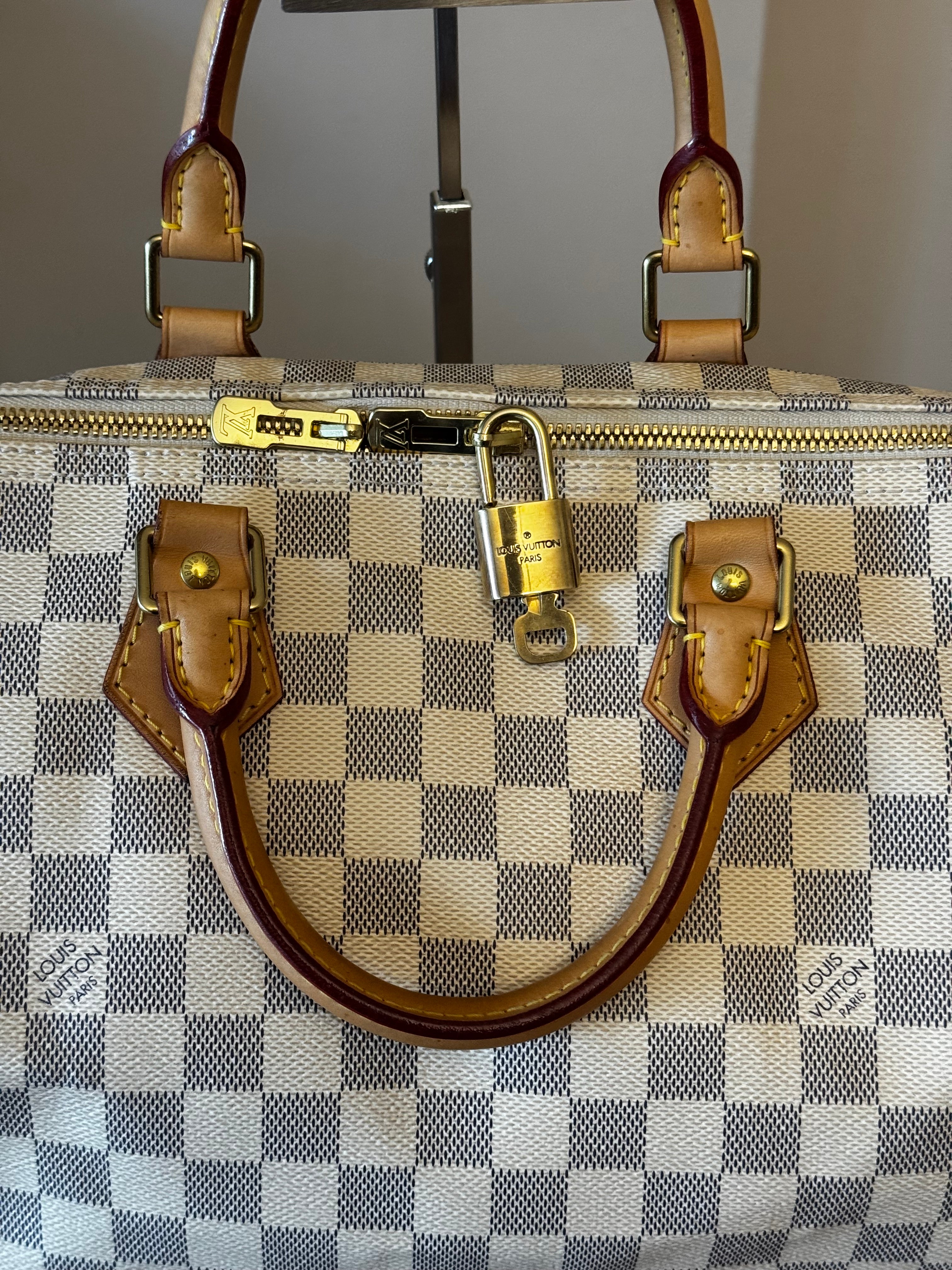 Louis Vuitton Speedy  Bandouliere 35 Damier Azur