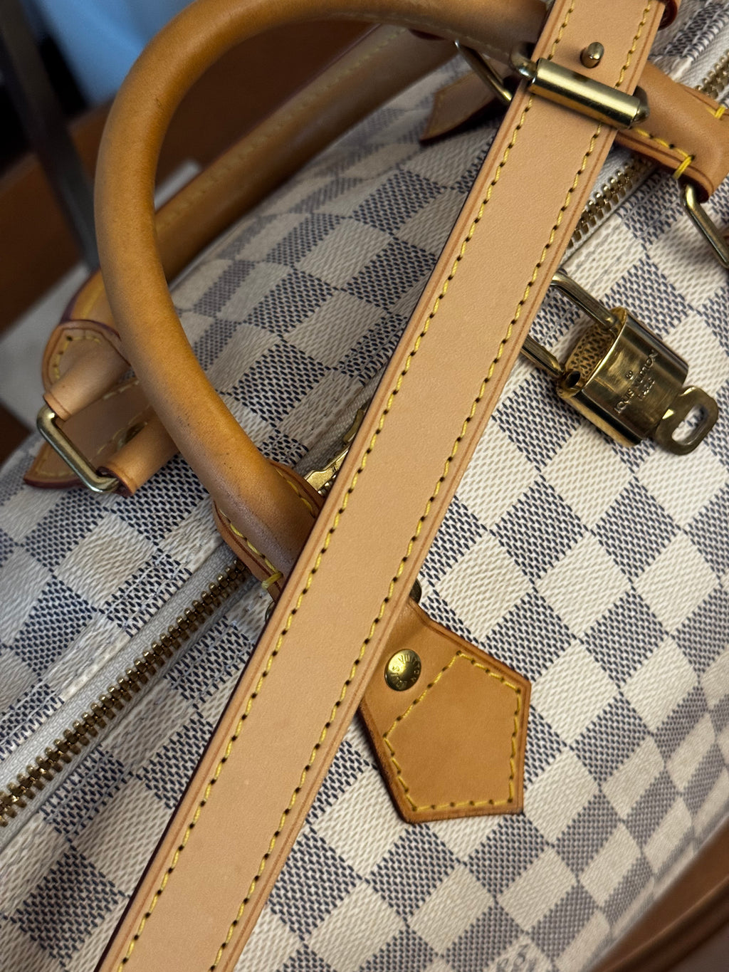Louis Vuitton Speedy  Bandouliere 35 Damier Azur