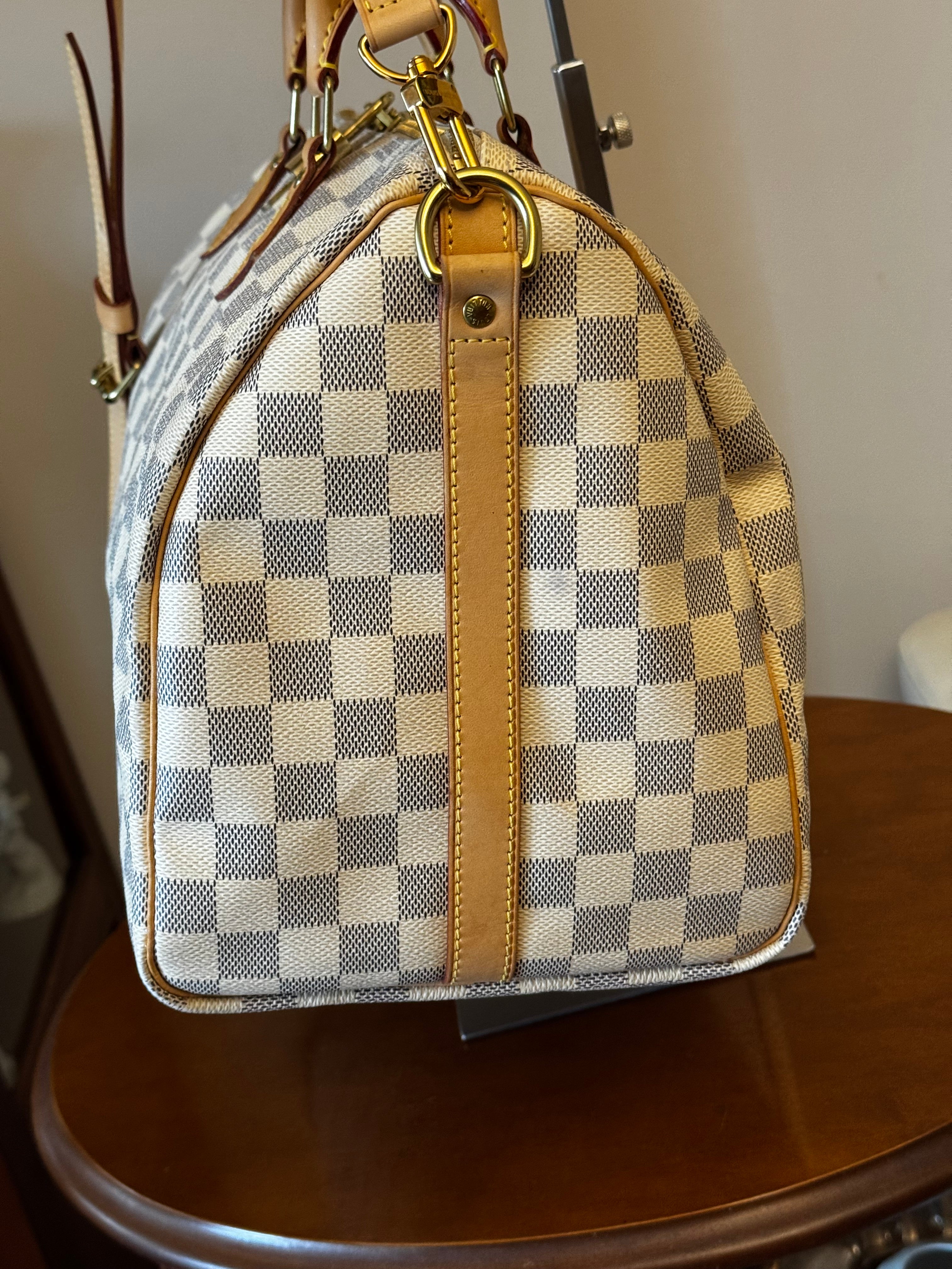 Louis Vuitton Speedy  Bandouliere 35 Damier Azur