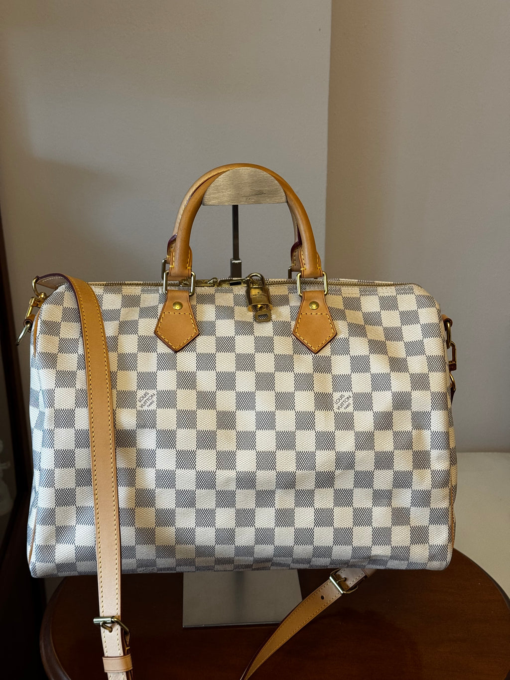 Louis Vuitton Speedy  Bandouliere 35 Damier Azur